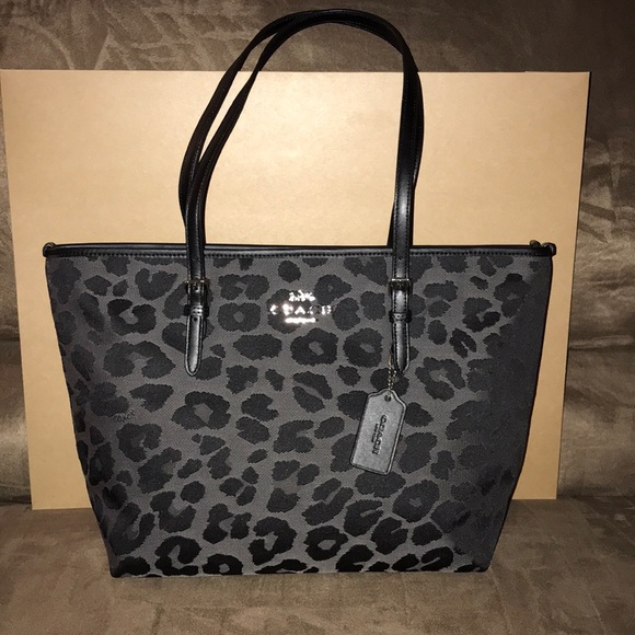 Coach Handbags - NWT! Coach Leopard Print Bag
